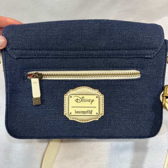 Disney Loungefly Marie Cat Denim Crossbody Bag Aristocats Paris Eiffel Tower - Picture 5 of 9